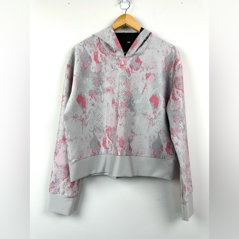 Cor by Ultracore Chameleon Crop Hoodie in Zinnia Snakeskin XL NWT